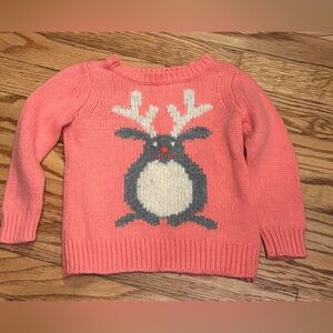 Baby Gap Girls Reindeer Sweater 2 years Christmas
